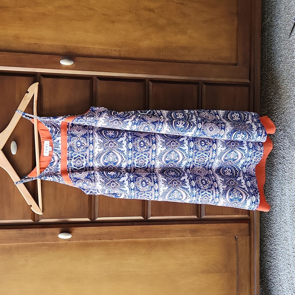 Stitch Fix fully lined blue and orange sundress